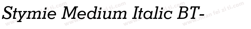 Stymie Medium Italic BT字体转换